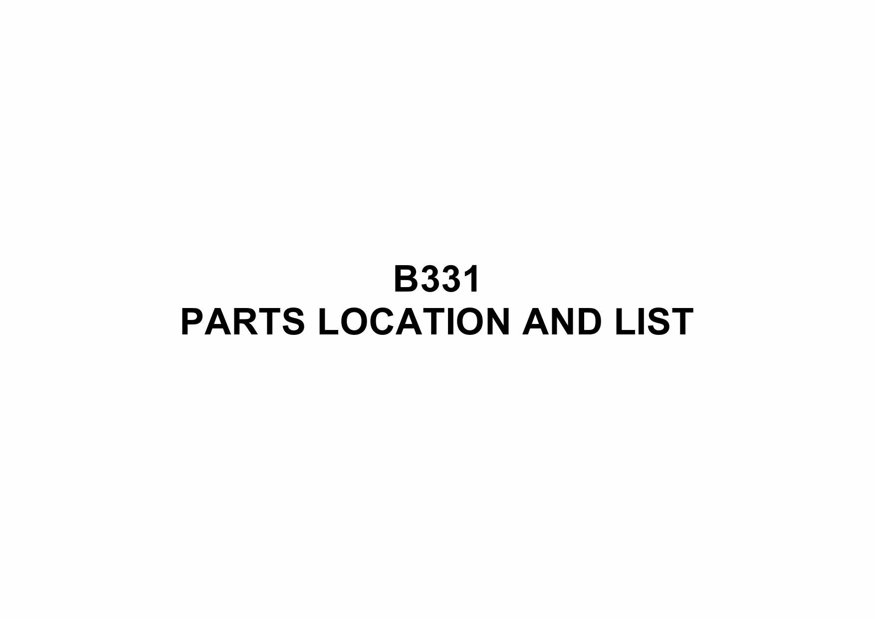 RICOH Options B331 Parts Catalog PDF download-1